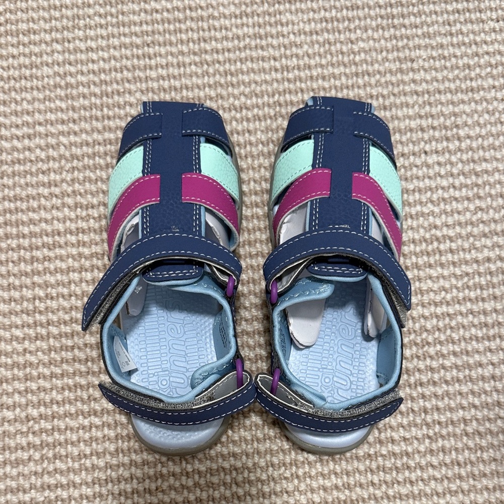 NEW See Kai Run Fisherman Sandals Navy and Pink SIz 13